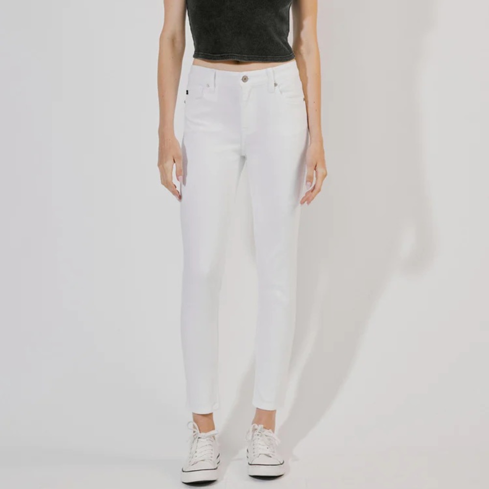 Paige High Rise Ankle Skinny Jeans White